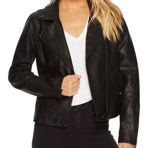 BlankNYC Faux Leather Moto Jacket, Size M
